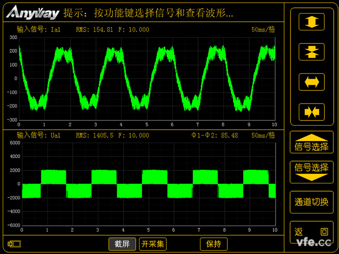 變頻器典型的輸入測波形